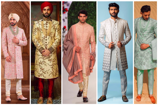Selection of groom's wedding attire by wedding planners