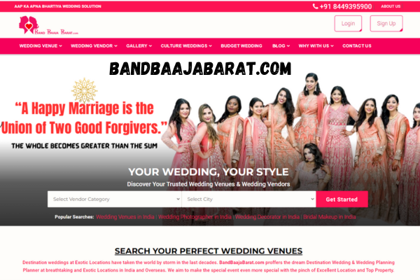 BANDBAAJABARAT.COM Your Ultimate Wedding Planning Planner Portal