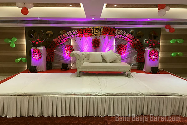 Hotel orange stage decoration