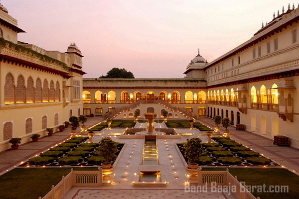 best wedding hall in Jaipur hotel Rambagh palace