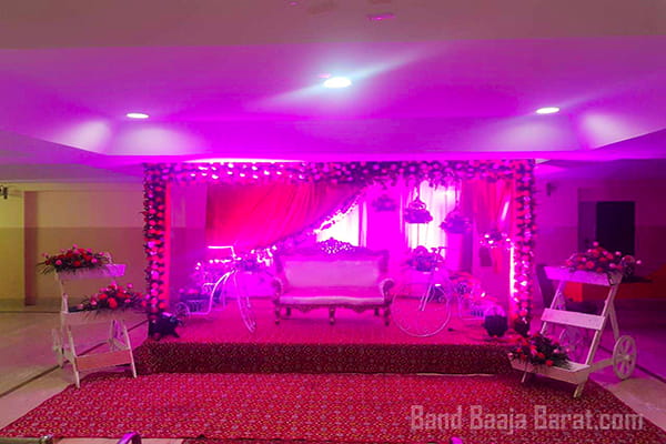 vibrations banquet hall  stage decor
