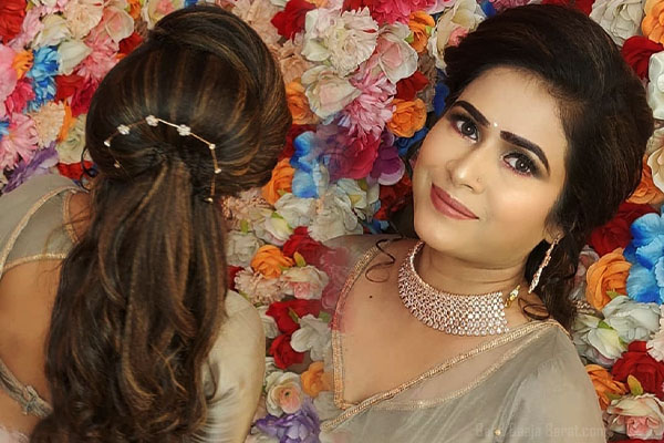 Makeup artist for engagement ceremony