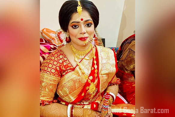 Mou Chakraborty makeup artist bengali bridal makeup