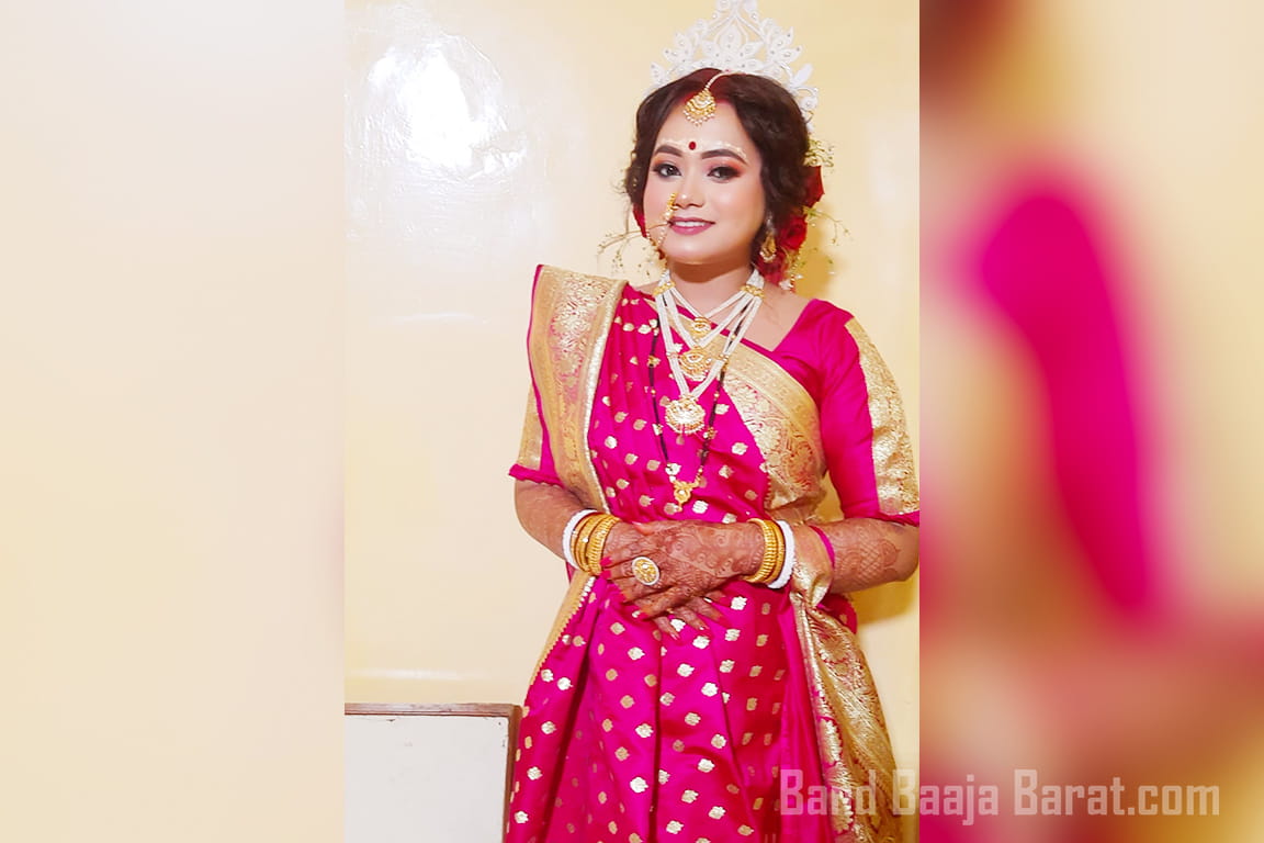 Mou Chakraborty makeup artist bengali bride