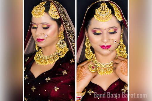 bridal makeup by Scintilla Makeovers in Faridabad