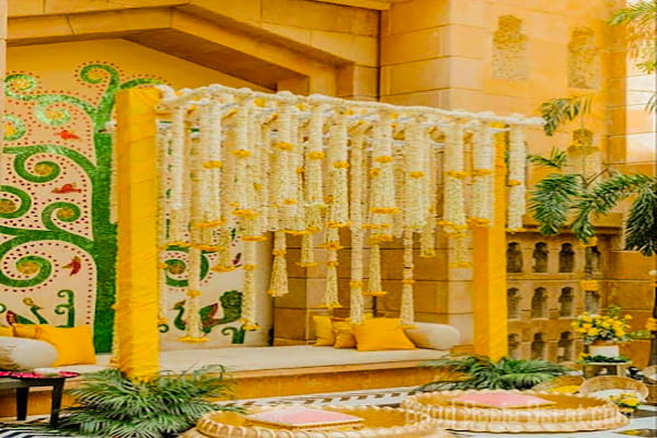 haldi decor by Wedding Flora