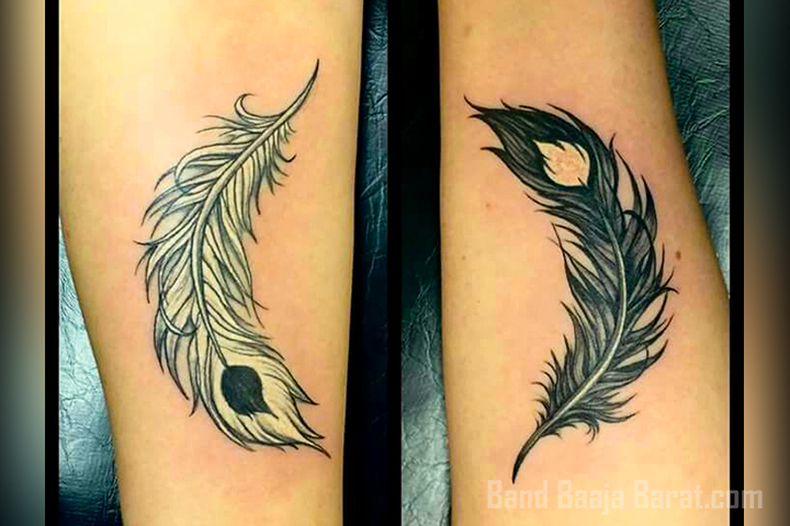 Feather Couple Tattoos that Match